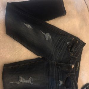 Express Distressed Jean Legging Mid Rise